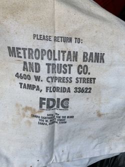 Old Canvas Money bags from the bank