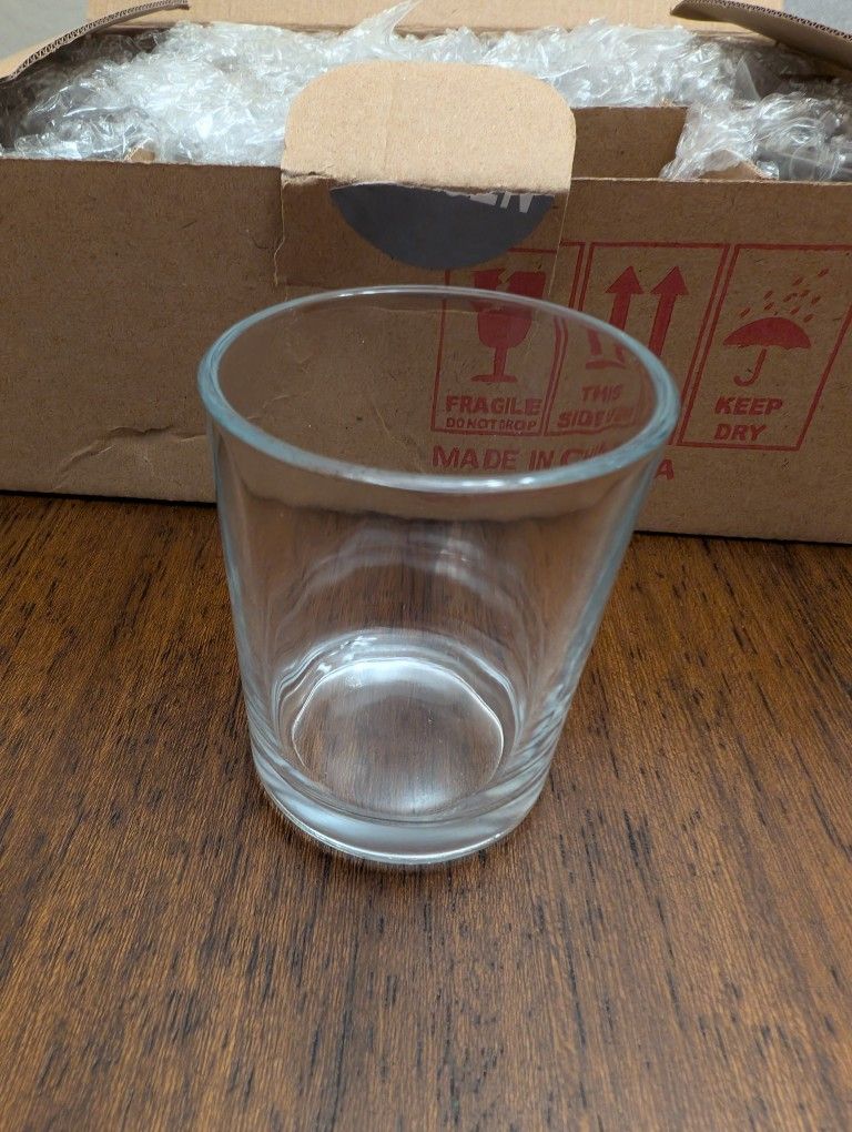 Votive Glass Candle Holders, Set Of 12