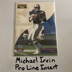 Michael Irvin Dallas Cowboys Hall of Fame WR Pro Line Short Print Insert Card. 