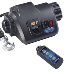 Fulton 500621 XLT Marine Trailer Winch, Powered, 10,000 Lbs. Capacity, 15 Foot Strap, Wireless Remote Included, Compatible With Boats Up To 26ft And 7