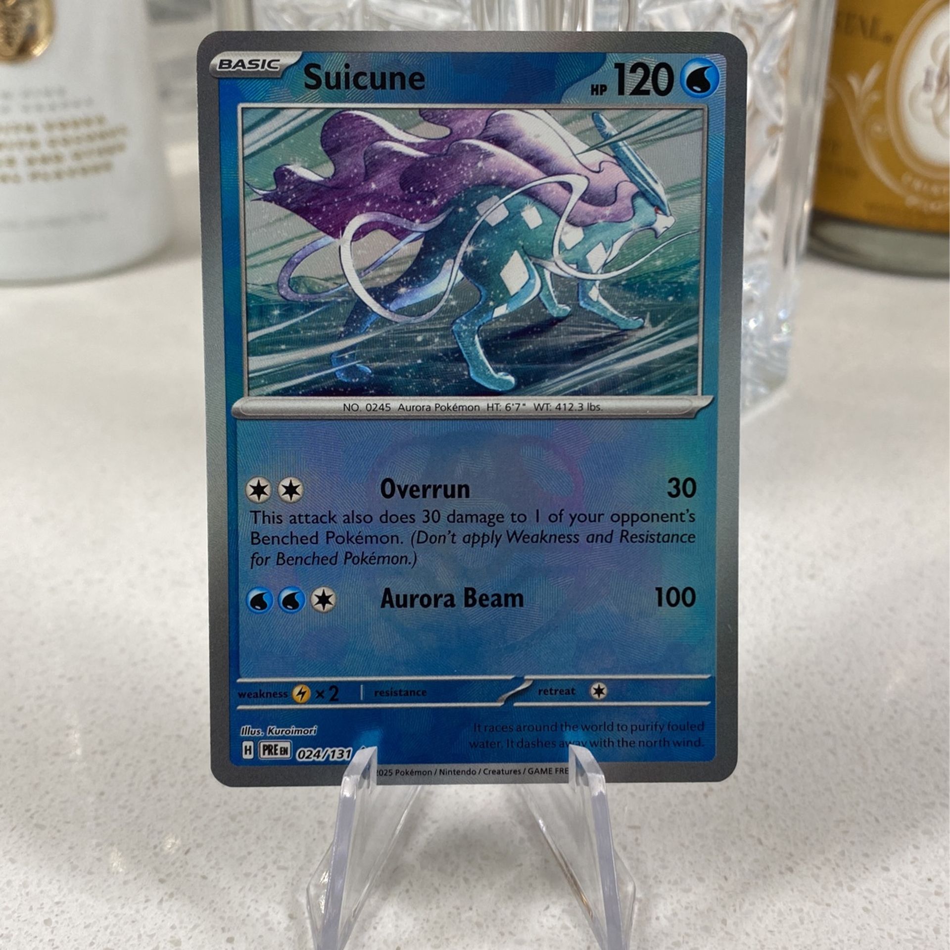 2025 Pokemon Prismatic Evolutions Suicune Master Ball 024/131🔥