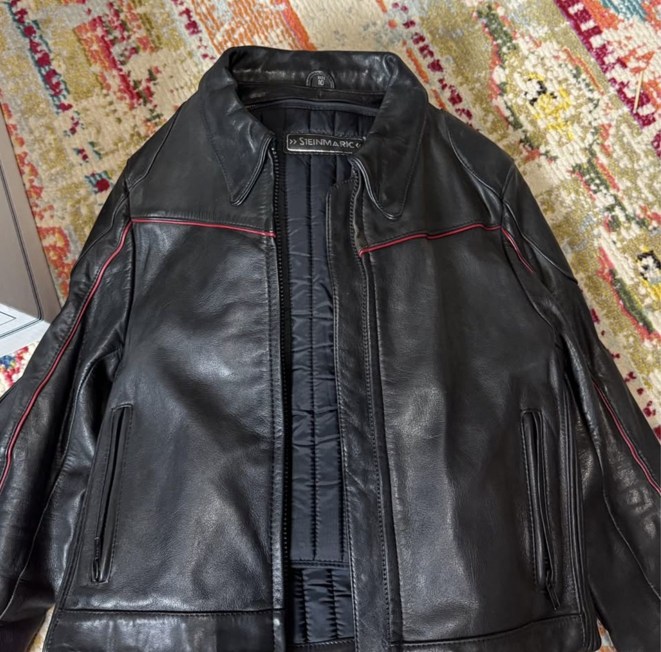 Vintage Steinmark Motorcycle Leather Jacket.