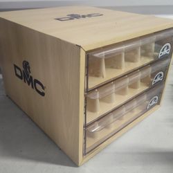 
HUGE! VINTAGE DMC STORAGE CABINET & $500 WORTH OF YARN

