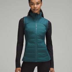 Lululemon down for it all vest color storm teal size Size 6 And 2 NWT original package