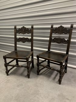 Antique Italian Carved Chairs.