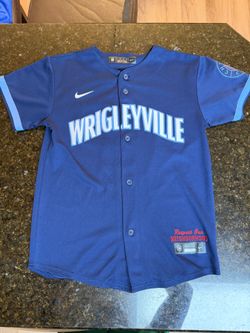 Nike Chicago Cubs Javier Baez #9 City Connect "Wrigleyville" Jersey Youth Medium