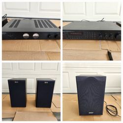 Complete Audiophile Stereo  System With Amplifier Pre Amp  Amplifier 7" speakers and 8" Subwoofer