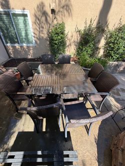 Outdoor table for 8
