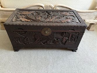 Antique hand carved Asian Chest