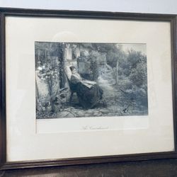 Vintage Framed Lithograph Print ,M B foster