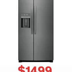 36 Inch Freestanding Side by Side Refrigerator with 25.6 Cu. Ft. Total Capacity, CrispSeal® Plus Crisper, Filtered Water/Ice Dispenser, PurePour™ Wate
