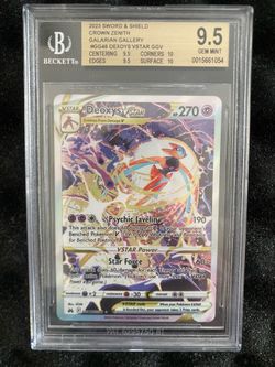 Pokémon Crown Zenith Deoxys Vstar Galarian Gallery BGS 9.5 GEM MINT Strong Sub Grades