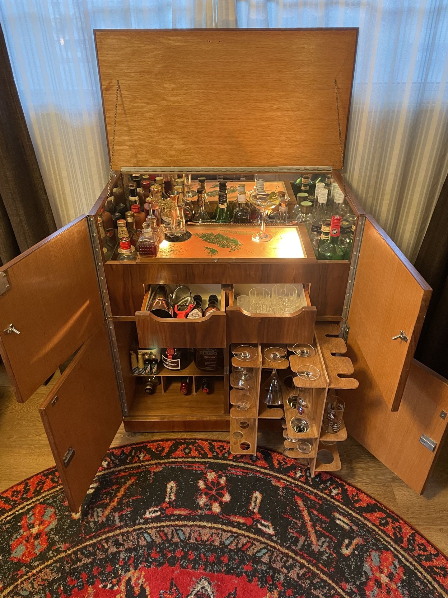 Vintage Mid-Century Modern Home Bar - $400