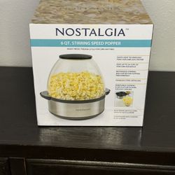 Popcorn Nostalgia 6 Qt. Stirring Speed Popper