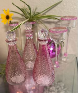 Glass Décor Set~ Pink Glam– $30