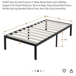 Twin XL Frame With Mattress
