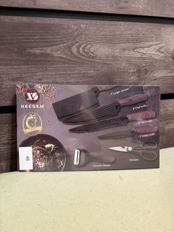 Knife & Cleaver Set + Scissors & Potato Peeler