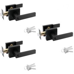 3Pack Entry Door Handle with Lock and Keys,