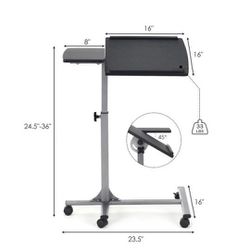 Adjustable  Angle  Height  Rolling Tabtop Table 
