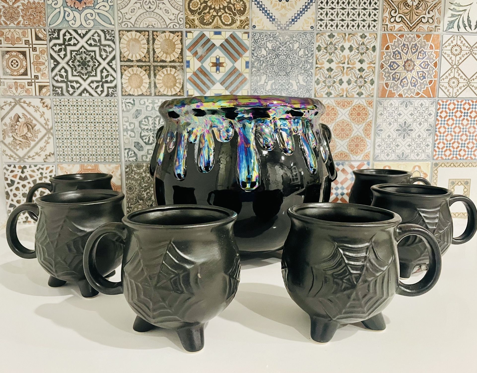 Cauldron Punch Bowl Set