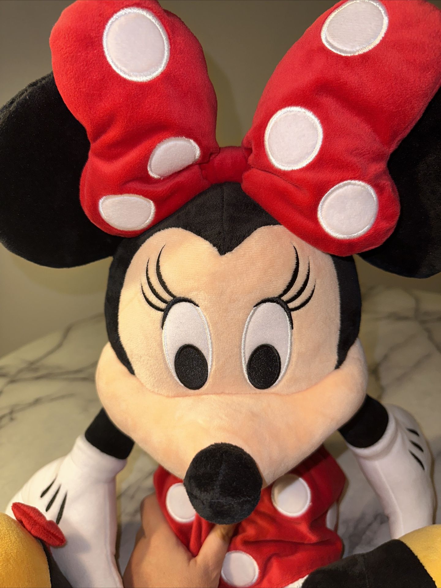 NWT MINT Disney Minnie Mouse Plush 26" Large Doll Classic Red Polka Dot Dress