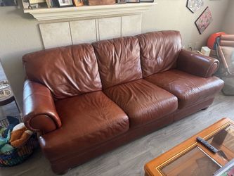 Leather Brown Couch