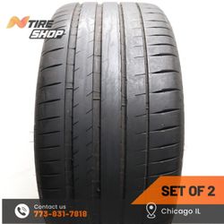 Set of 2 Used  7.5/32 Summer  325/35ZR23  115Y  Michelin  Pilot Sport 4 S MO1