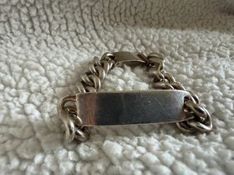 Shinola Silver-Tone ID Plate Chain Bracelet