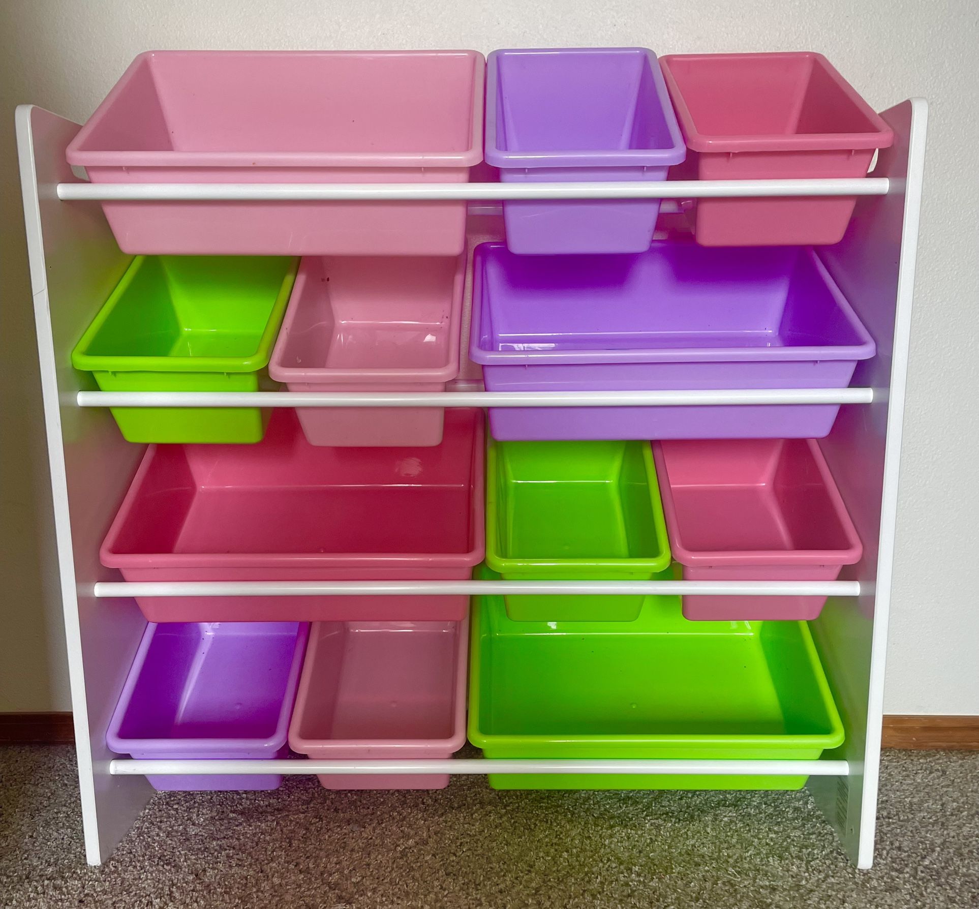 WOW! 14-Bin Kids Toy Organizer - Pastel Colors!