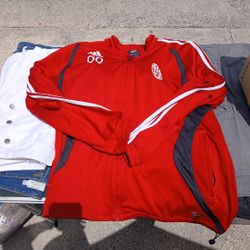 ADIDAS STRONGHOLD 1989 SOCCOR JACKET  LARGE 