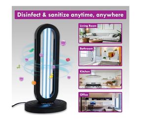 UVILIZER Tower - UV Light Sanitizer & Ultraviolet Lamp with Remote Control (UV-C Cleaner for Home, Room, Office | 38W UVC Disinfection Bulb | Kill Ger