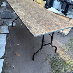 Foldable Long Wooden Table 