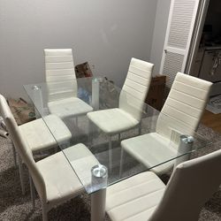 Rectangular Glass Table 