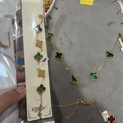 Jewellery Set Plated Gold 