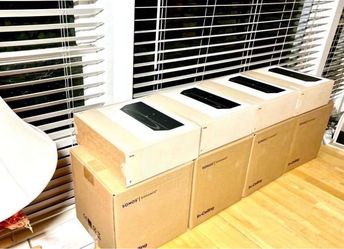 Sonos four (4) complete sets of In ceiling speakers with Amps.  Brand new sealed. Includes warranty.