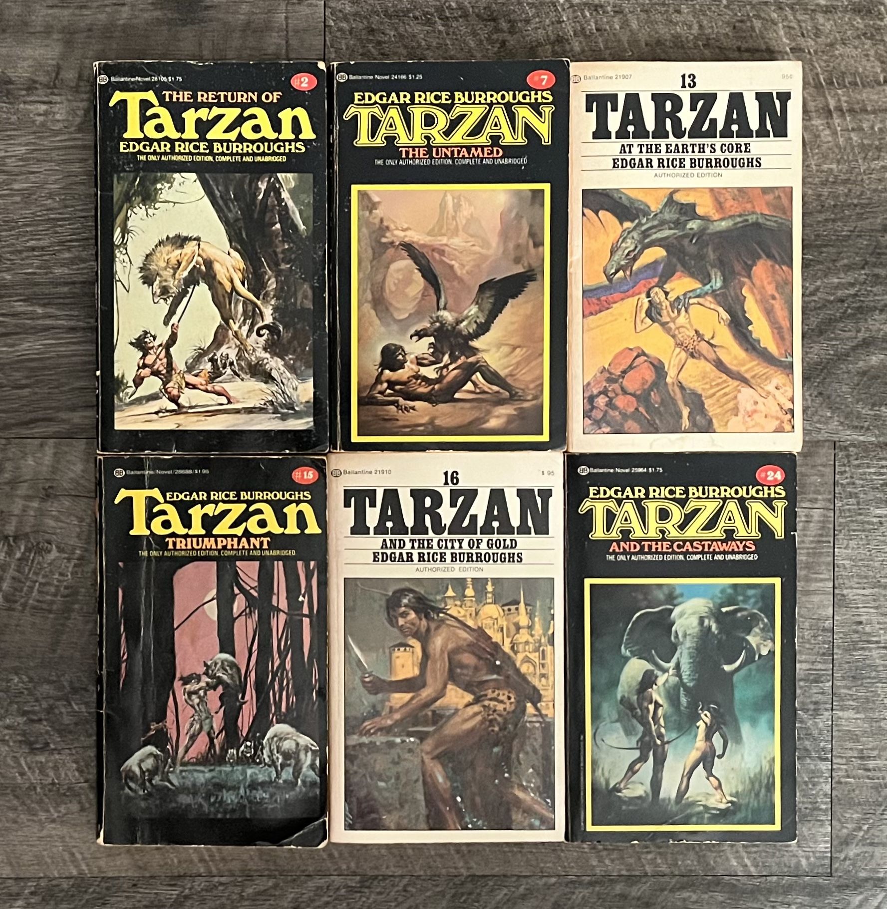 Tarzan Books by Edgar Rice Burroughs (Lot of 6)