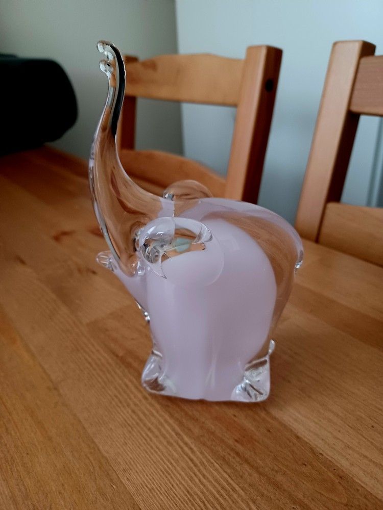 Glass Pink Elephant New