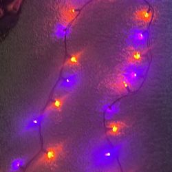 LED Orange And Purple String Lights