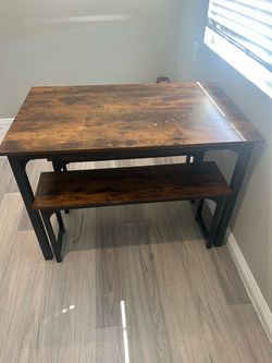 Small dining table and 2 benches