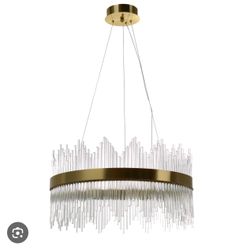 Glass And gold Chandelier Pendant Light 