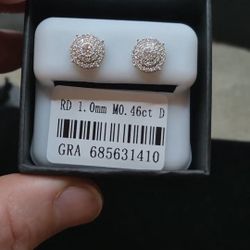 Real Moissanite Screwback Stud 4 Prong Martini Earrings 925 Sterling Silver Mother's Day Gift