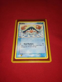 2006 Pokemon - Krabby Game Card 54/100 - in very good condition