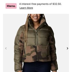 Brand New Colombia Sherpa Camo Puffer