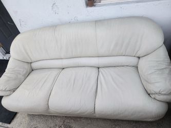 White leather  couch set