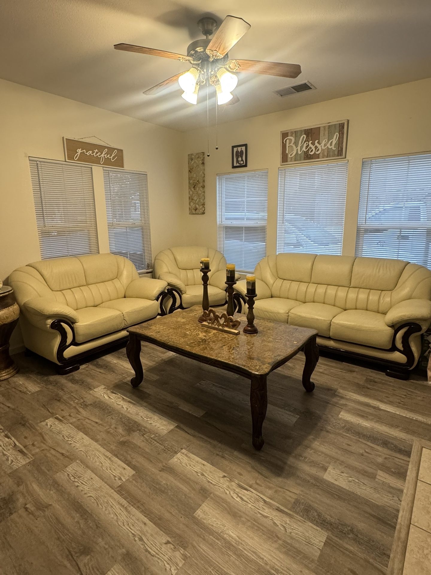 Leather 3 Piece Sofas $500 OBO 