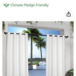 7 Brand New White Indoor/outdoor Curtain Panels