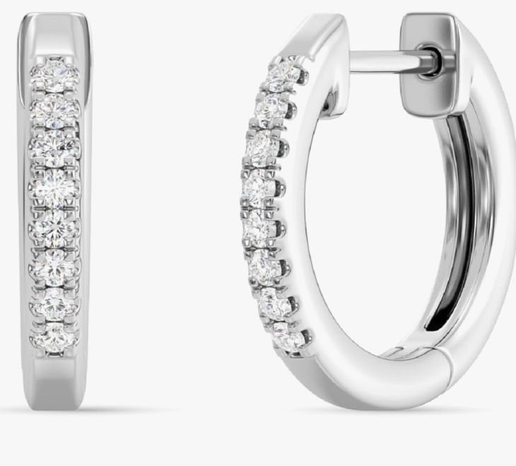 Diamond Hoop Earrings