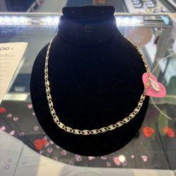 14k Two Tone Gucci Necklace