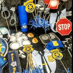 Left over Police Party Supplies 🚔 👮‍♂️.
