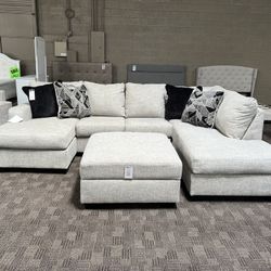 Grey Double Chaise Sectional 